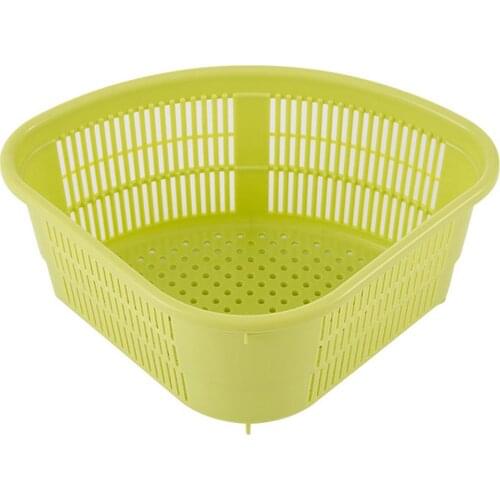 Kitchen Sink Triangle Drain Basket Corner Drain Basket Vegetable Fruit Drain Basket Triangular Drain Storage Rack Organizer Rack
