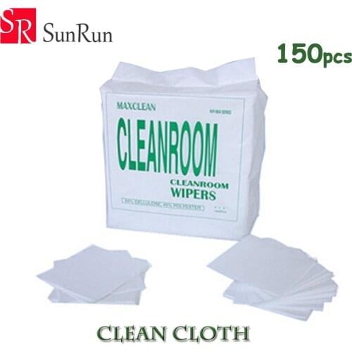 150pcs/bag Polyester Fiber Antistatic Non-woven Clean Cloth Cleanroom Wipers Dustless Cloth For Laptop Phone LCD Camera Cleaning