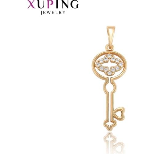 Xuping Jewelry Fashion Exquisite Key Shaped Design Gold-color Plated Pendant for Women 33946
