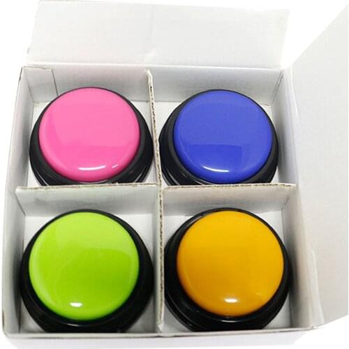 Recordable Parent-Child Interactive Toy Talking Button with Led Function Phonograph Answer Buzzers Noise Makers