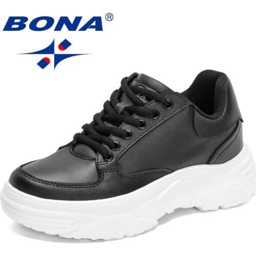 BONA 2021 New Designers Chunky Sneakers Women Walking Shoes Female Platform Thick Sole Casual Shoes Ladies Vulcanize Footwear
