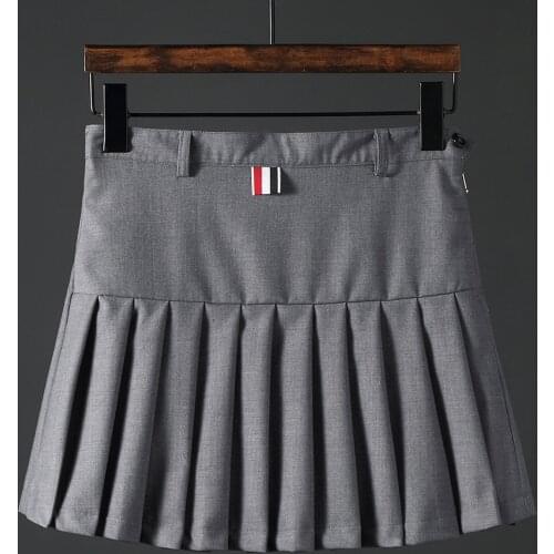 TB THOM Brand Women Pleated Skirt Wasp-Waisted Summer Party Short Dress Fashion Birthday Dress Slim Korean Design High Quality