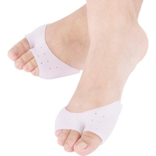 1 Pair Silicone Toe Sleeve Foot Protector Foot Care Tool Ballet High Heels Hallux Valgus Gel Protection Massage Toe Pad