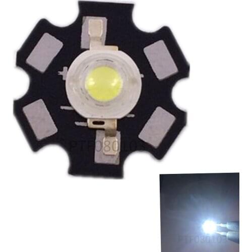 10pcs 3W Neutral White 4000K - 4500k High Power LED Light Emitter Diode Chip Epileds 42Mil with 20mm Aluminum PCB