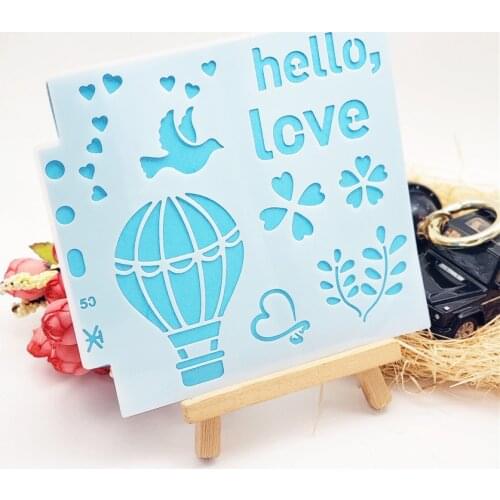 13*14 air balloon Cover templat scrapbook stencils spray plastic mold shield DIY cake hollow Embellishment printing lace ruler