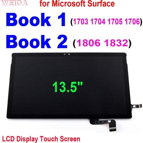 AAA+ 13.5" LCD for Microsoft Surface Book 1 1703 1704 1705 1706 Book 2 1806 1832 LCD Display Touch Screen Digitizer Assembly