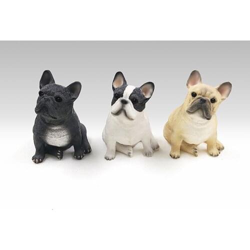 Car Ornament Personalit Resin Mini French Bulldog Decoration Home Automobile Interior Imitation Dog Craft Decor Accessories Gift