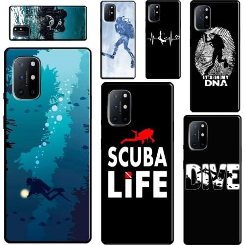 Scuba Diver Diving For OnePlus 9 Pro 8 Pro Nord 8T 9R Case Cover For Realme 8 Pro 6 7 Q3 Pro GT C21 C11 C3
