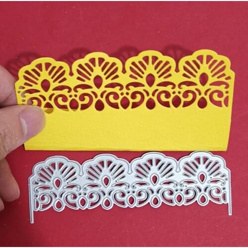 Floral Stripe Border Metal Cutting Die Mould Craft Knife Blade Punch Die Stencils for Diy Scrapbook Album Embossing Card Die