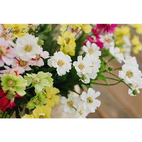 Jane Z Ann 7Color Artificial Daisy Wild Chrysanthemum studio Decoration Flower Arrangement Baby Photo Newborn Photography Prop