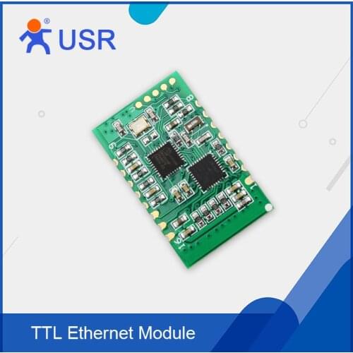 Serial TTL Ethernet Module UART TTL RJ45 TCP/IP Converter Tiny Size SMT Built-in Webpage Support HTTPD Client TCP/UDP Mode Q089