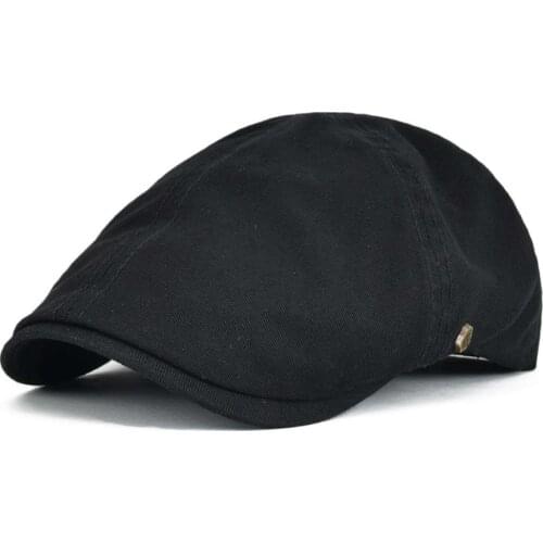 VOBOOM Cotton Ivy Flat Cap Berets Spring Summer Men Women Solid Casual Driver Cooker Retro Male Female Boina 063