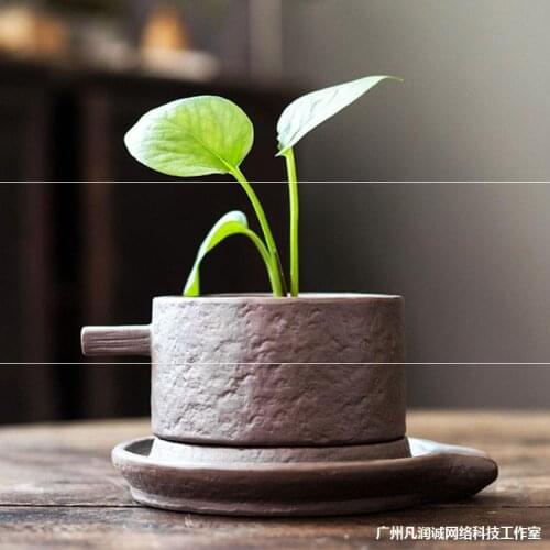 New ceramic creative green rose copper Pennisetum flower pot vase tabletop handicraft flower home furnishing wholesale