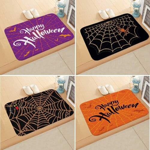 Halloween Mat Kitchen Bathroom Door Non-Slip Mat Horror Spider Web New Style Mat DDD18