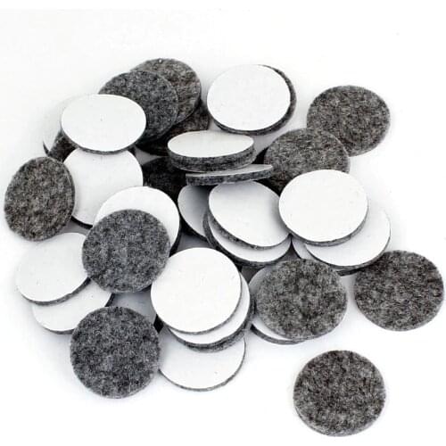50Pcs Round Shaped Table Chair Furniture Leg Felt Mat Pad Gray