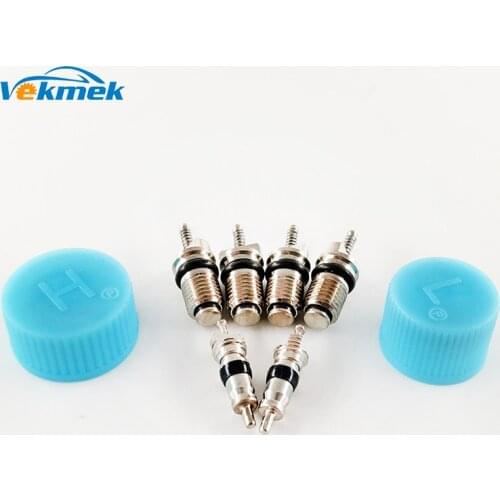 A/C System Cap & Valve Cores Auto AC System Service Kit Rapid Seal Kit for Hyundai Kia Car Air Conditioning Parts Installer Tool