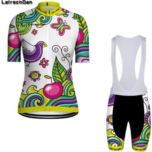 LairschDan Womens ​Cycling Jersey Sets Summer Outdoor MTB Breathable Cycle Clothing Maillot Ciclismo Mujer Lady Bike Riding Suit