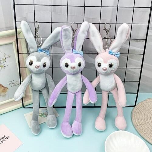 Cute Stylish rabbit bunny 29cm creative Keychain Pendant bag baby bed decoration soft Soothing doll birthday christmase gift