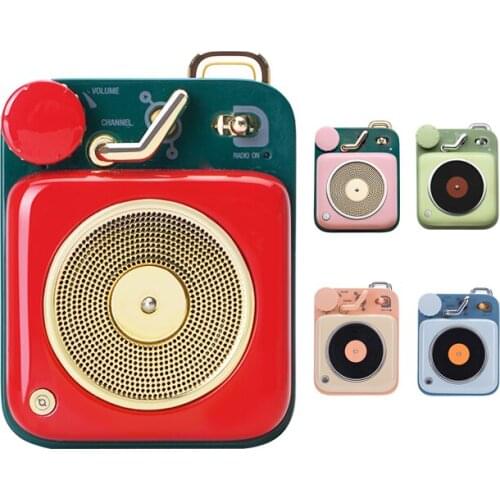 Innoliance Mini Portable Smart Talking Cute Girl Kids Women Christmas Gift Wireless Retro Speaker with Bt
