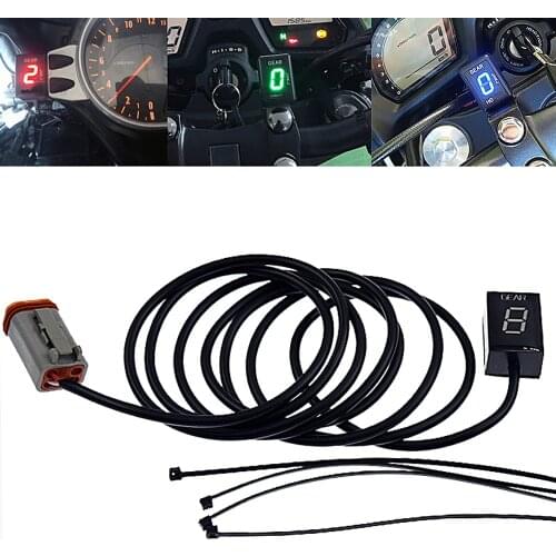 Motorcycle LCD Electronics 6 Speed 1-6 Level Gear Indicator Digital Gear Meter For Harley Touring Road King Electra Street Glide