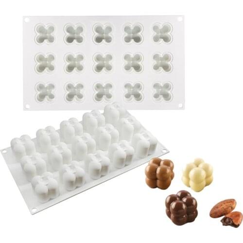 New Product 15 Small Magic Cube Mold Magic Cube Mousse Mold Jelly Pudding Silica Gel Baking Mold Chocolate Mold