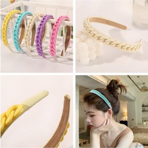2021 New Simple Candy Color Non-slip Girl Headband Sweet Hair Hoop Hair Band Temperament Hair Accessories Headdress Headwear