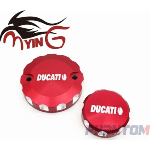 Front Brake Clutch & Rear Brake Fluid Reservoir Cover Cap For DUCATI 1299 1199 1198 1098 959 899 848 EVO Motorcycle Acessories