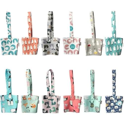 12 Parttern Animal Cup Bag Carrier Portable Pure Cup Cover for Milk Tea Juice Lovely Odorless Small Gift Handbag For Outdoor