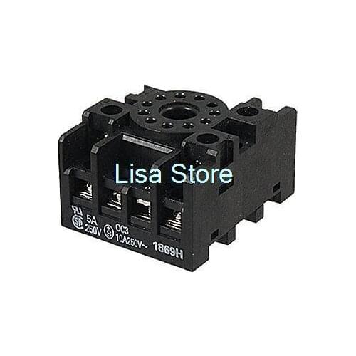 Plug in 11 Pin Power Relay Socket Base AC 250V 10A for MK3P5-S Relay
