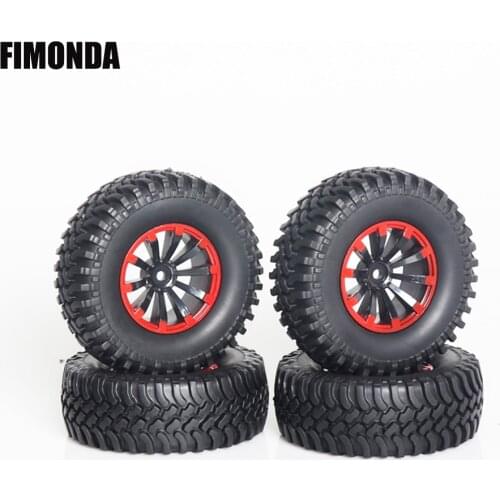 4pcs 1.9inch 100*35mm Rubber Tires with Wheel Rims for 1/10 RC Crawler Car Traxxas TRX4 Axial SCX10 RR10 D90 Tamiya CC01 Tyres