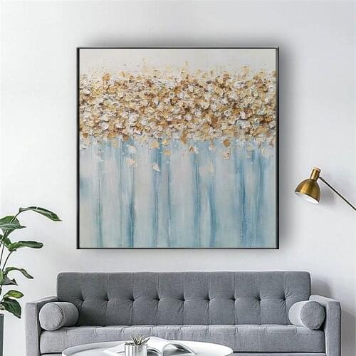 Hand painted modern abstract money tree canvas wall art oil painting on canvas home decoration unique gift artwork No Frame art