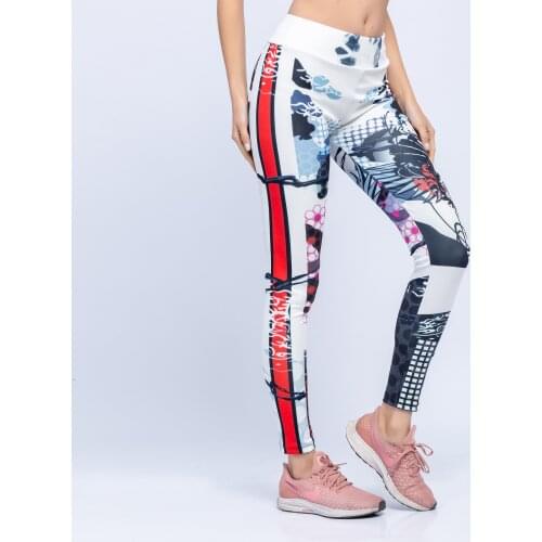 [You're My Secret] Gothic Skull Printed Leggings High Waist Strengthy Leggins Hip Lift Pants Trousers Women Fitness Legging