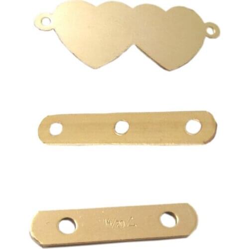 Beadsnice Top Unique 14k Gold Filled Bar Connector Link Blank Charm Pendant Skinny Beads for Bracelet Making Pendant Fittings