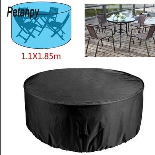 2 Sizes Round Cover Waterproof Outdoor Patio Garden Furniture Covers Rain Snow Chair covers for Sofa Table Chair Dust Proof Cove