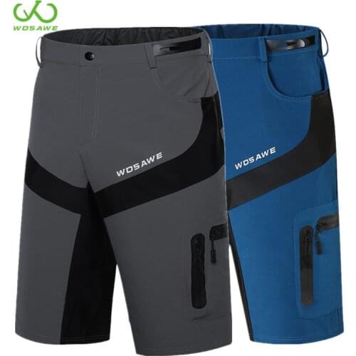 WOSAWE Breathable Motorcycle Shorts Downhill Bike Sports Leisure Trousers Reflective Motorbike Running MTB Cycling Short Pants