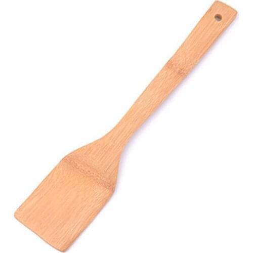 1Pc Bamboo Anti-Slip Cooking Utensils Kitchen Tool Bamboo Spatula Spoon