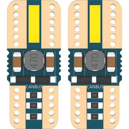 2PCS T10 LED Bulb W5W Canbus 168 T10 7020 2SMD Car LED Clearance Light Reading Lights 12V White