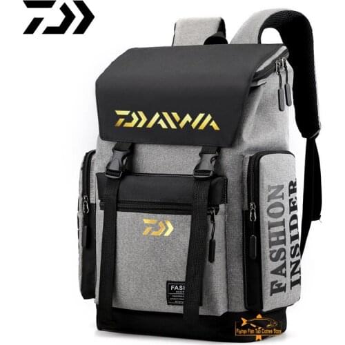 2021 Daiwa Fishing Backpack Winter Male Outdoor Sports Breathable Wear-resistant Waterproof Fishing Bag Simple Travel Backpack