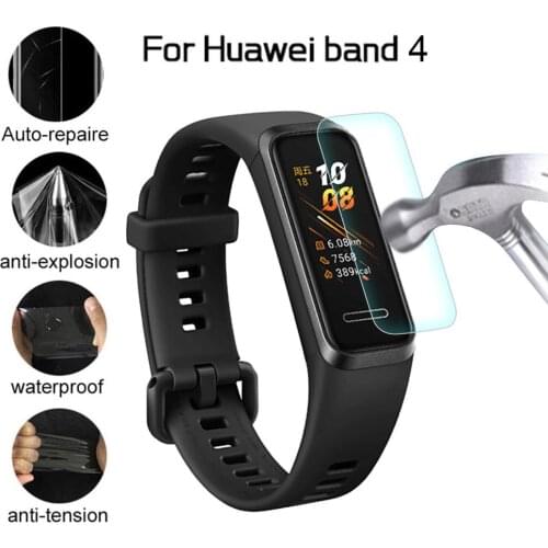 3/5PC Explosion-proof TPU Full Cover HD Screen Protector Film for Huawei Band 4 Smart watch Case Cover Band4 #1024