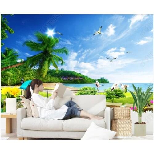 3d photo wallpaper custom mural Cartoon children whale blue sky castle home decor living room wallpaper for walls 3 d