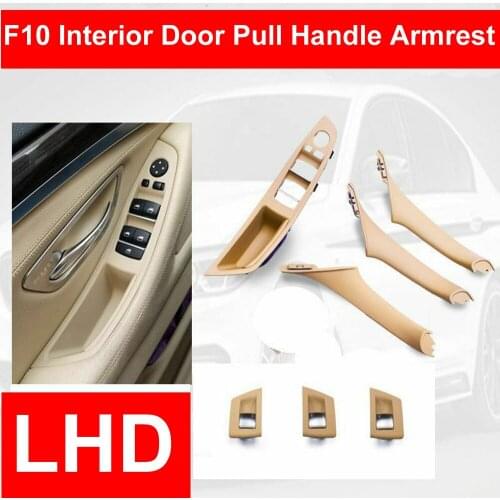 4/7PCS Left Hand Drive LHD For BMW 5 series F10 F11 F18 520 525 530 Car Interior Door Handle Inner Panel Pull Trim Cover 10-2017