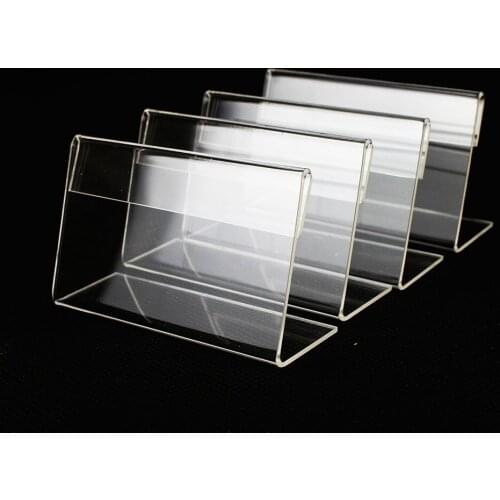 Acrylic Sign Holder Plexiglass Slanted Desk table Price Label Stands, Slanted Display Stand