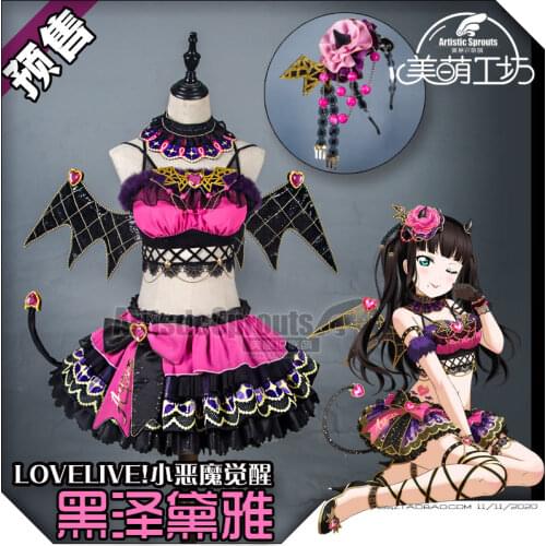 Anime Lovelive Aqours Little Devil Awaken Series Kurosawa Dia Lolita Dress Uniform Cosplay Costume Halloween Women FreeShipping