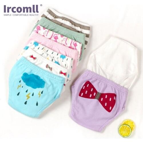 Ircomll Baby Training Pants Panties Reusable Nappies Washable 4 layers Cotton Ventilation Underwear Urinate Pants 4 Pcs/lot