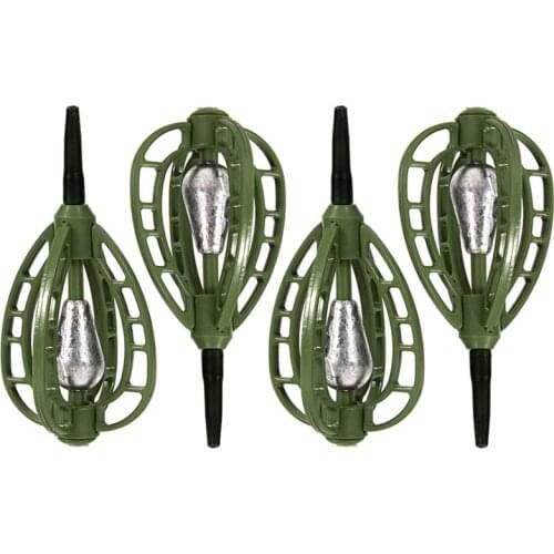 Carp Catfish Feeder 20g,30g,40g,50g Fishing Bait Cage Fishing Tools Accessories Green Color