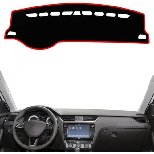 For Skoda Octavia A7 2013 2014 2015 2016 2017 2018 Dash Dashmat Dashboard Cover Mat Pad Sun Shade Protect Carpet Car Accessories
