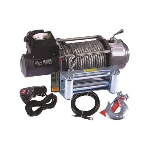 20000lb 12V electric winch Car truck auto barge trailer hand puller tire repair tool