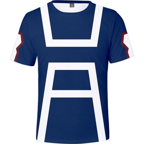 Boku No Hero Academia Cosplay T Shirts Graphic Tees Funny Cartoon My Hero Academia 3D Print Japanese Anime T-shirt Man Clothing
