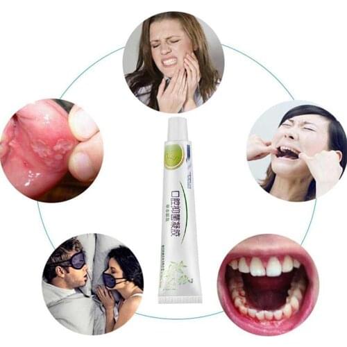 Mouth Ulcer Relief Gel Natural Herbal Oral Hygiene Cream Irritation Bad Pain Antibacterial Inflammation Severe Breath H0E8