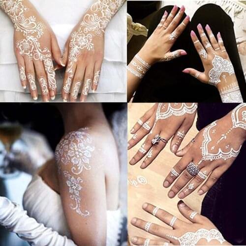 India Golecha White Plant Henna Cream Makeup Temporary Body Painting Tattoo Ink Tatto Ink Tattoo Color Ink Set Tattoo Supplies